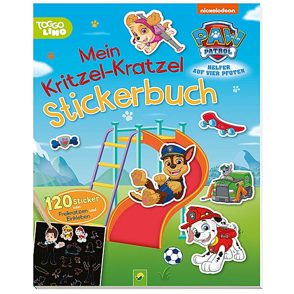 PAW Patrol Mein Kritzel-Kratzel Stickerbuch mit Bambus-Stick, Luise Holthausen