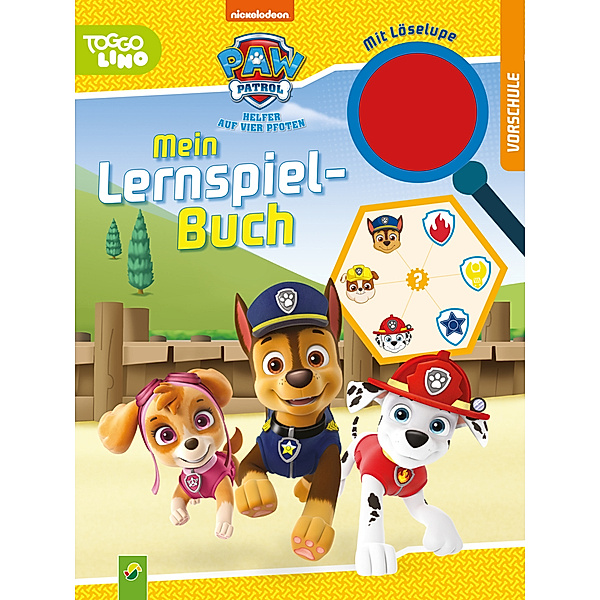PAW Patrol Mein Lernspielbuch mit Löselupe, Schwager & Steinlein Verlag
