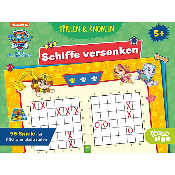 PAW Patrol Schiffe versenken | Spieleblock, Schwager & Steinlein Verlag