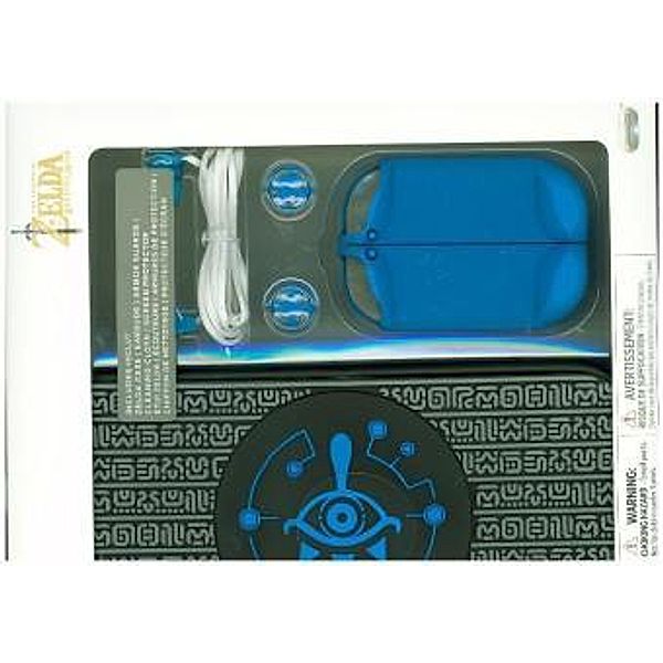 PDP Konsolen-Tasche Premium Starter Kit Zelda für Nintendo Switch, schwarz-weiss-blau