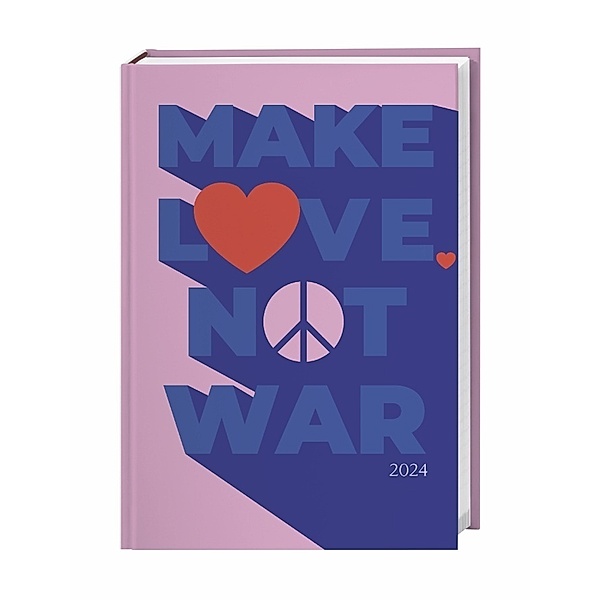 Peace Kalenderbuch A5 2024. Friedens-Kunst im Taschenformat: Mit diesem Terminkalender für unterwegs behalten Sie immer den Überblick! Praktischer Planer mit Illustrationen