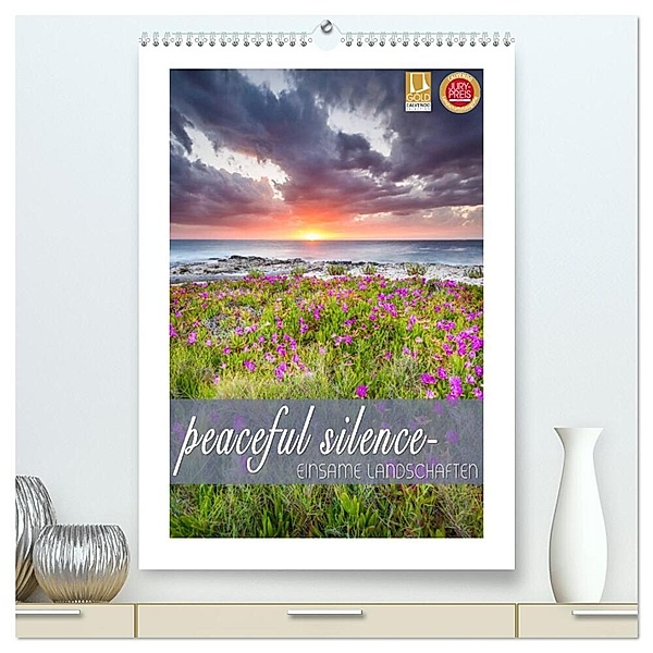 peaceful silence - einsame Landschaften (hochwertiger Premium Wandkalender 2024 DIN A2 hoch), Kunstdruck in Hochglanz, Denis Feiner