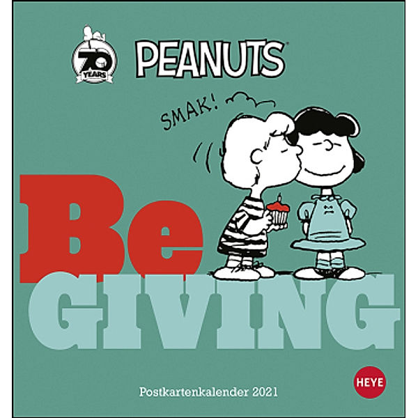 Peanuts Be Giving Postkartenkalender 2021