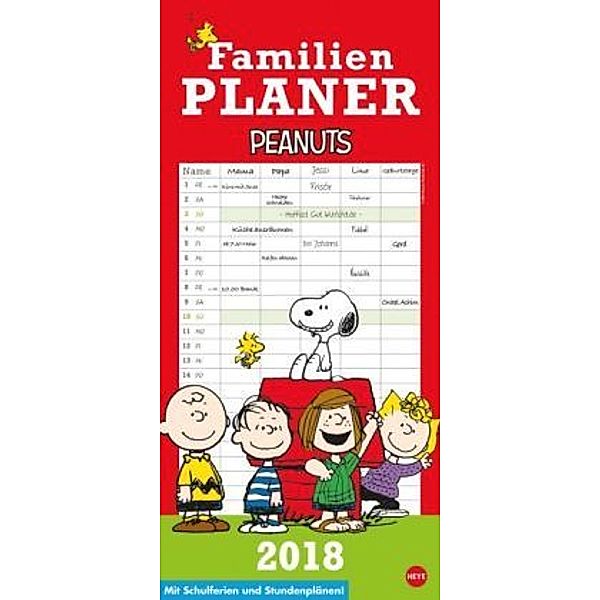 Peanuts Familienplaner 2018