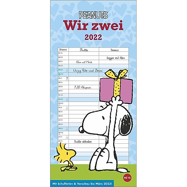 Peanuts Planer Wir zwei 2022