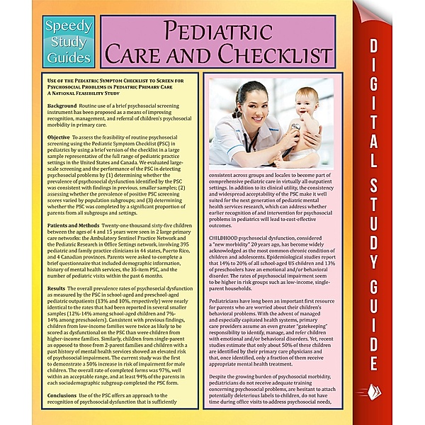 Pediatric Care and Checklist / Dot EDU, Speedy Publishing