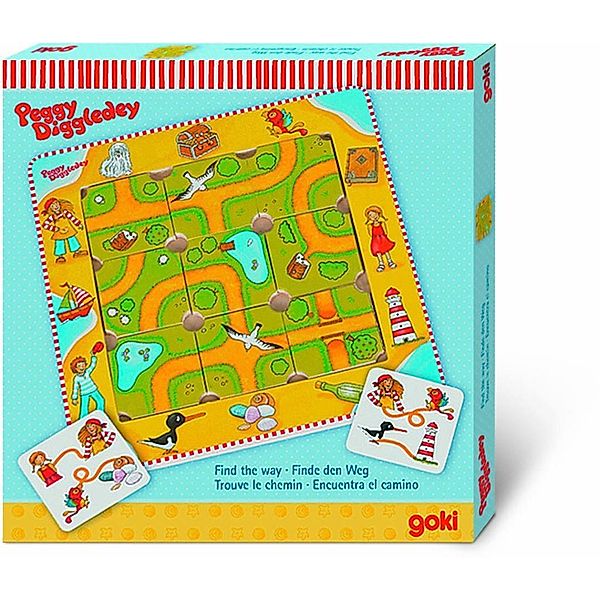 Peggy Diggledey Legespiel Finde den Weg (Kinderspiel), goki