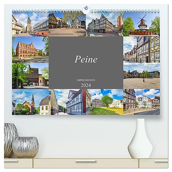 Peine Impressionen (hochwertiger Premium Wandkalender 2024 DIN A2 quer), Kunstdruck in Hochglanz, Dirk Meutzner