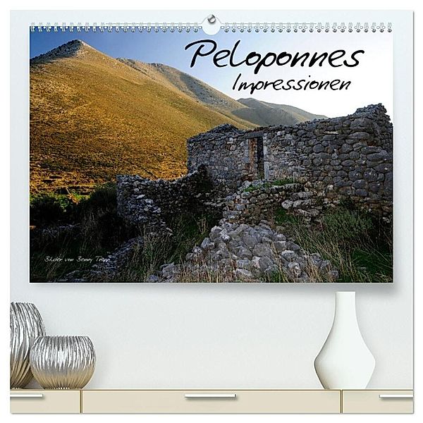 Peloponnes Impressionen / 2025 (hochwertiger Premium Wandkalender 2025 DIN A2 quer), Kunstdruck in Hochglanz, Calvendo, Benny Trapp