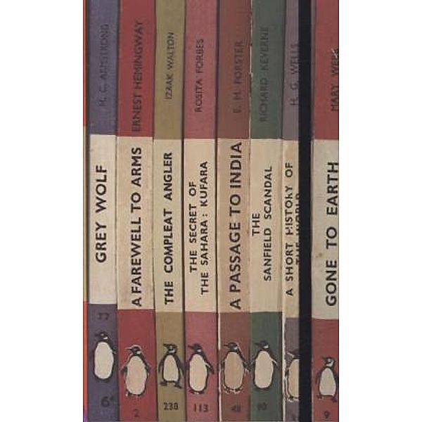 Penguin Spines Notebook: Lined (Large)