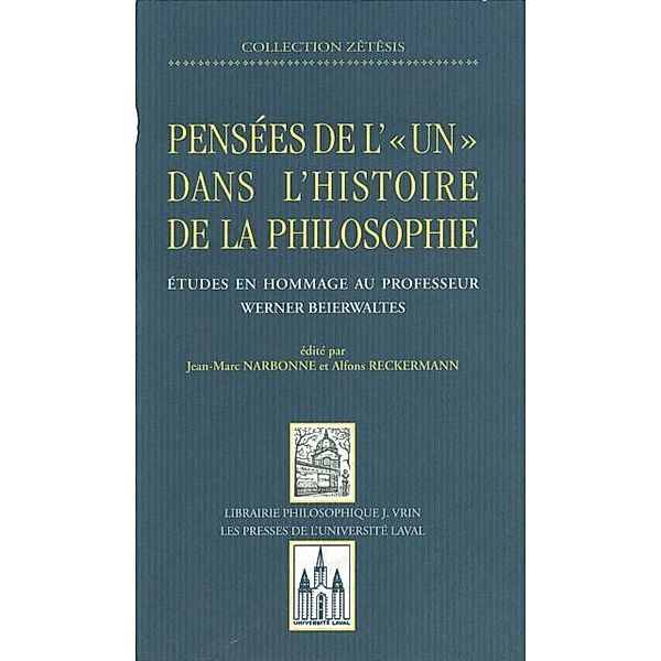 Pensees de l'un dans l'histoire philosop, Narbonne Narbonne