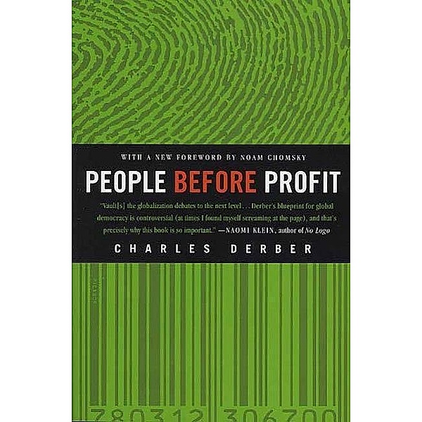 People Before Profit, Charles Derber