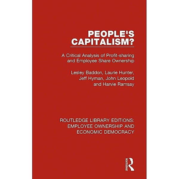 People's Capitalism?, Lesley Baddon, Laurie Hunter, Jeff Hyman, John Leopold, Harvie Ramsay