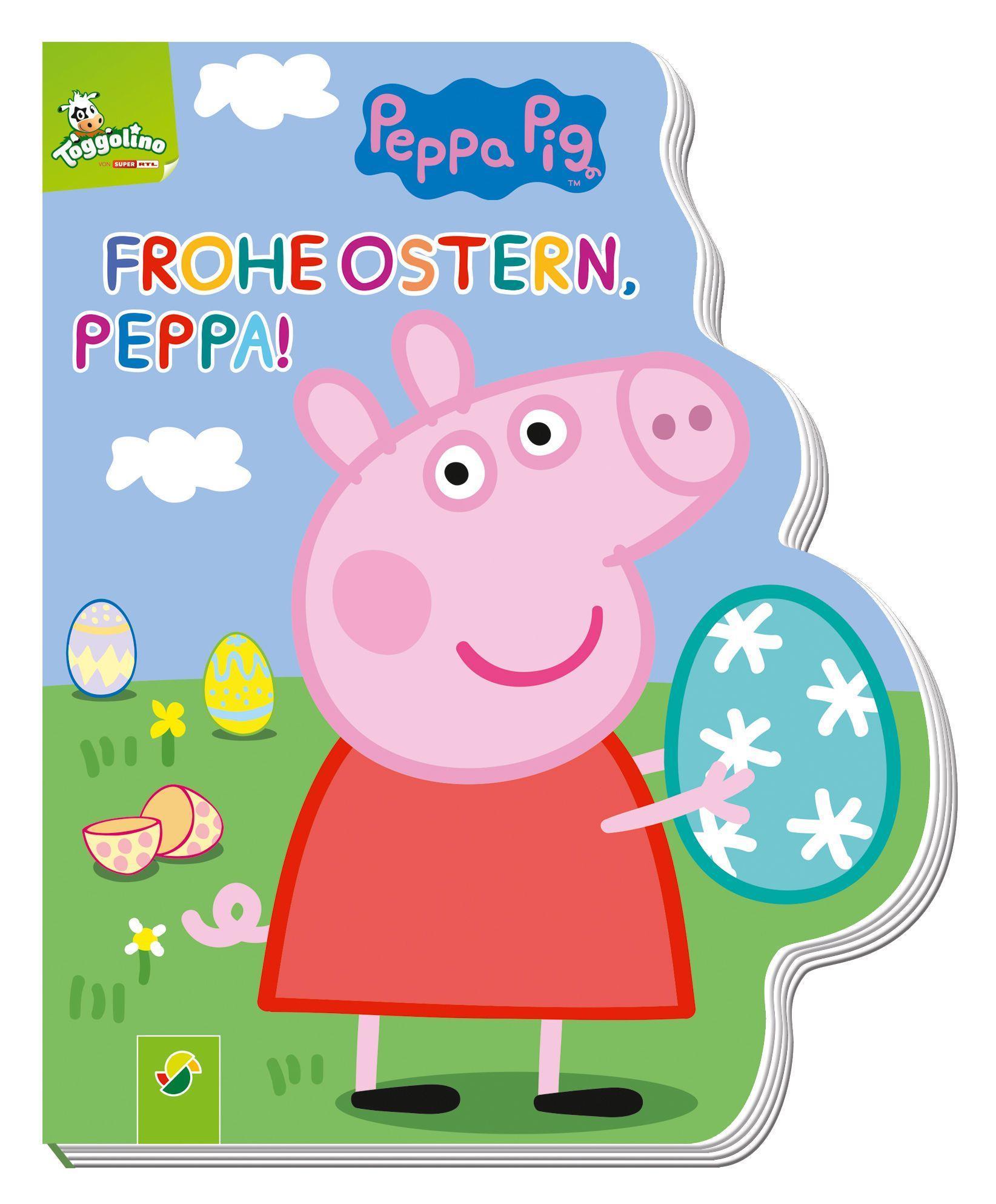 Ein Jahr mit Peppa Peppa Pig Vorlesebuch mit Jahreszeiten-Poster und Pailletten-Cover