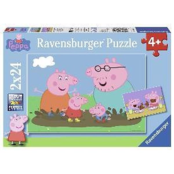 Peppa Pig: Glückliches Familienleben Puzzle 2 x 24 Teile