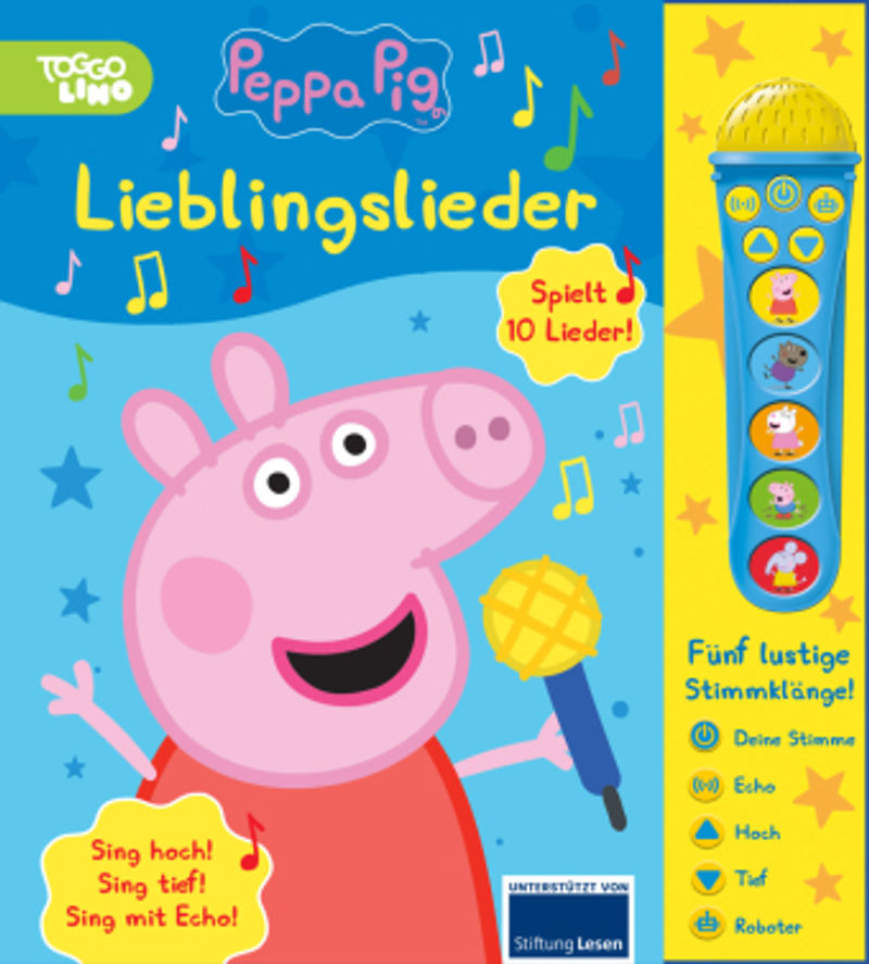 Peppa Pig - Lieblingslieder - Mikrofonbuch - Pappbilderbuch mit abnehmbarem  Mikrofon mit 5 lustigen Stimmklängen und 10 Buch versandkostenfrei bei  Weltbild.de bestellen