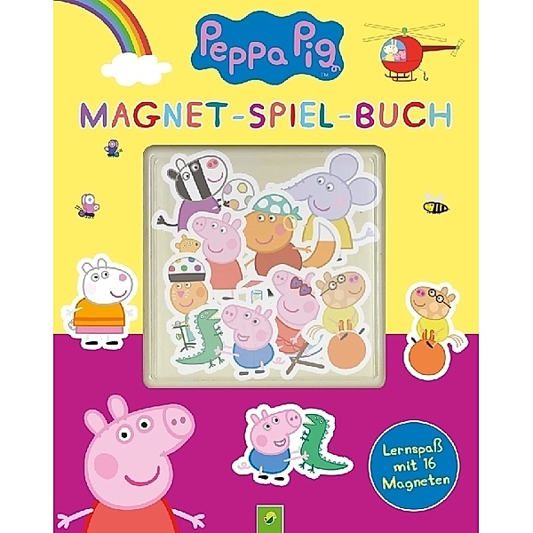 Peppa Pig Magnet-Spiel-Buch, Laura Teller, Schwager & Steinlein Verlag