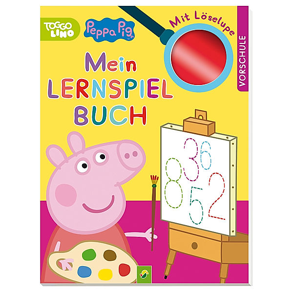 Peppa Pig / Peppa Pig Mein Lernspielbuch mit Löselupe. Mit wutzig viel Spaß durch die Vorschulzeit, Schwager & Steinlein Verlag