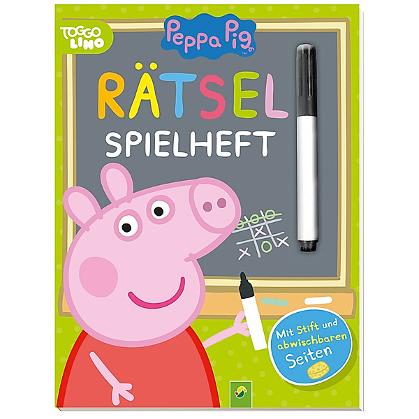 Peppa Pig Rätsel-Spielheft. Rätselbuch mit Stift und abwischbaren Seiten