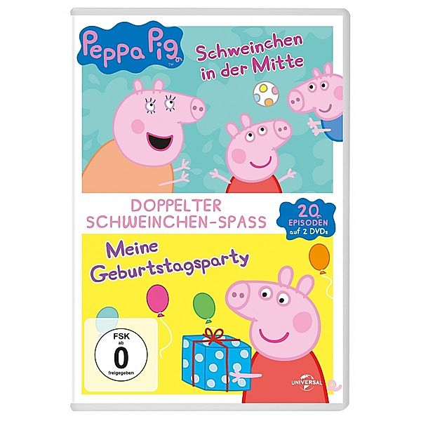 Peppa Pig - Schweinchen in der Mitte & Meine Geburtstagsparty - 2 Disc DVD, Keine Informationen