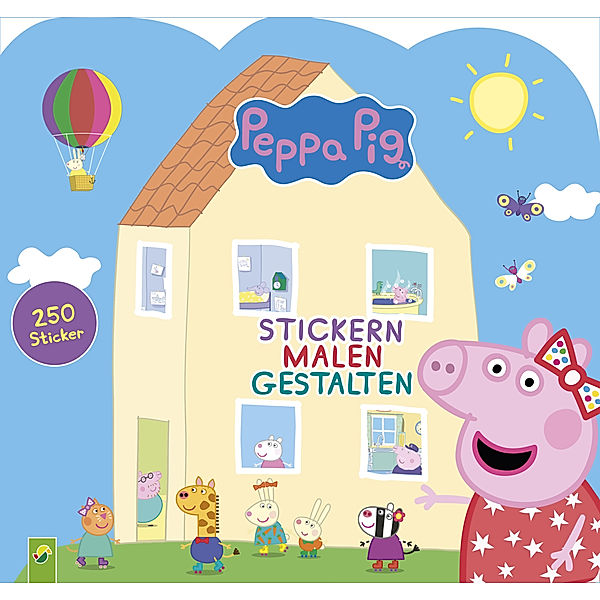 Peppa Pig-  Stickern Malen Gestalten