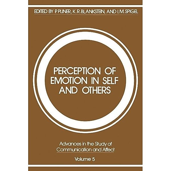 Perception of Emotion in Self and Others / Advances in the Study of Communication and Affect Bd.5