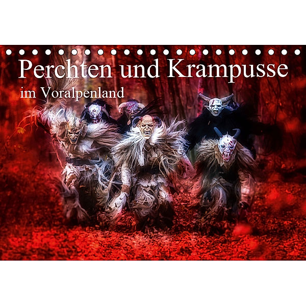 Perchten und Krampusse im Voralpenland (Tischkalender 2019 DIN A5 quer), Manfred Fiedler
