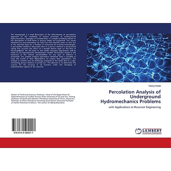 Percolation Analysis of Underground Hydromechanics Problems, Valeriy Kadet