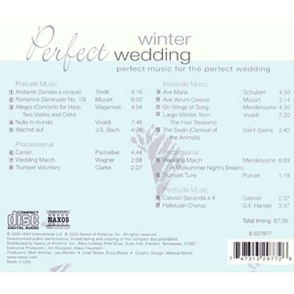 Perfect Winter Wedding, Diverse Interpreten