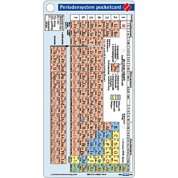 Periodensystem pocketcard, Börm Bruckmeier Verlag GmbH