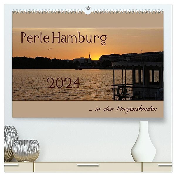 Perle Hamburg (hochwertiger Premium Wandkalender 2024 DIN A2 quer), Kunstdruck in Hochglanz, Flori0