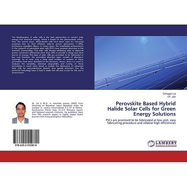 Perovskite Based Hybrid Halide Solar Cells for Green Energy Solutions, Chhagan Lal, I. P. Jain