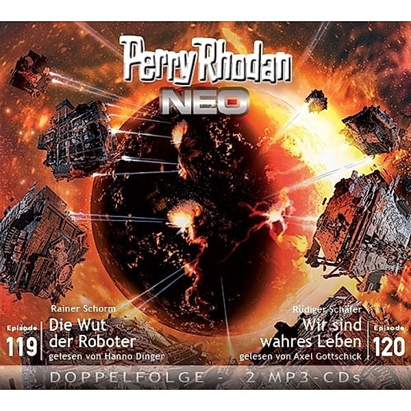 Perry Rhodan NEO MP3 Doppel-CD Folgen 119 + 120,2 MP3-CDs, Rainer Schorm, Rüdiger Schäfer