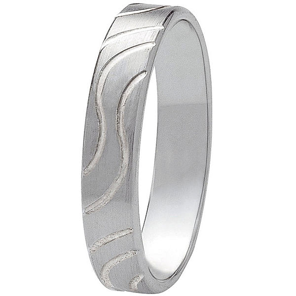 Pers.Gravur-Ring Panama, Silber 925, Wellenstruktur, ohne Steinbesatz.