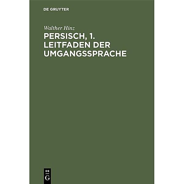 Persisch, 1. Leitfaden der Umgangssprache, Walther Hinz