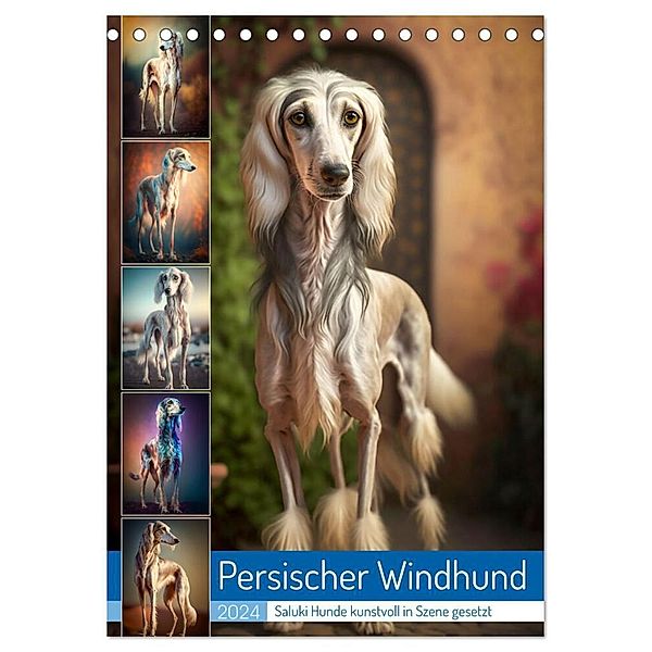 Persischer Windhund (Tischkalender 2024 DIN A5 hoch), CALVENDO Monatskalender, Steffen Gierok-Latniak