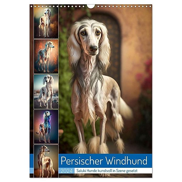 Persischer Windhund (Wandkalender 2024 DIN A3 hoch), CALVENDO Monatskalender, Steffen Gierok-Latniak