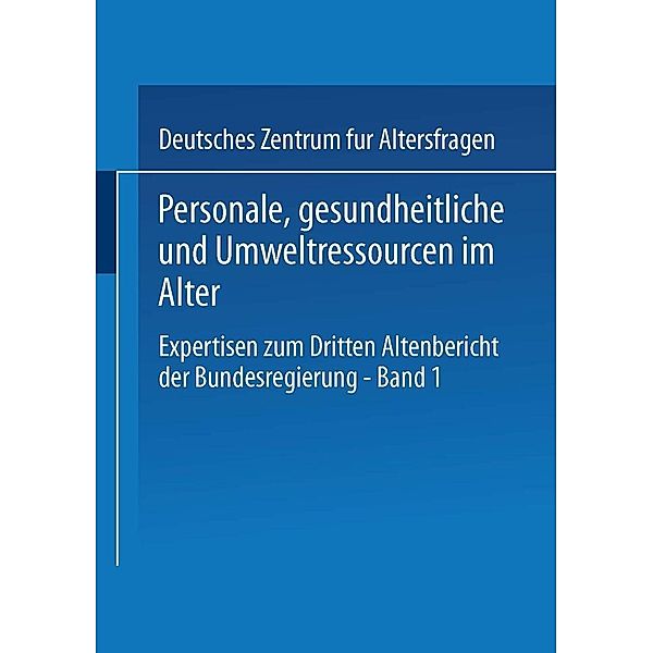 Personale, gesundheitliche und Umweltressourcen im Alter, Kenneth A. Loparo