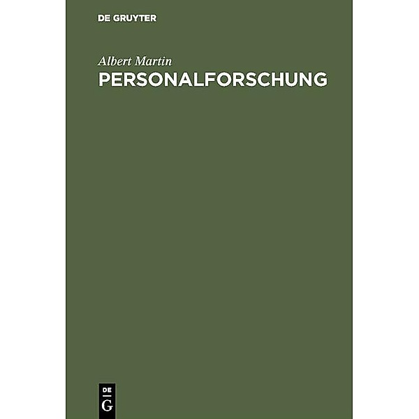 Personalforschung / Jahrbuch des Dokumentationsarchivs des österreichischen Widerstandes, Albert Martin