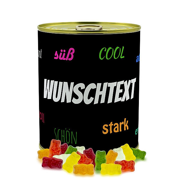 Personalisierte Geschenkdose - Haribo Goldbären (Motiv: Positivity)