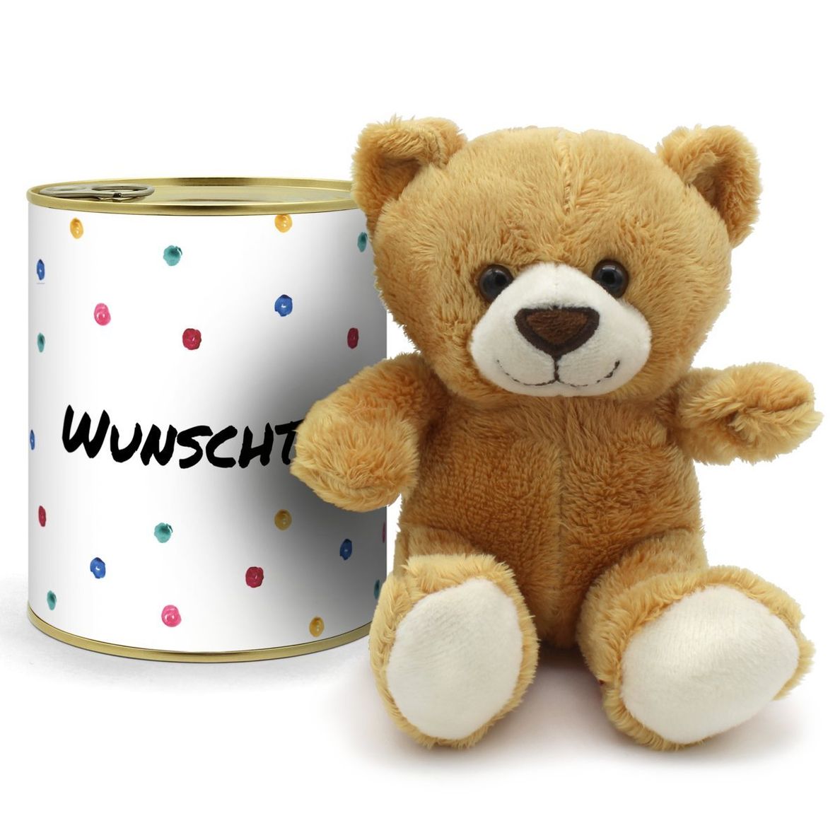 Personalisierte Geschenkdose - Teddybär Motiv: Farbkleckse | Weltbild.de