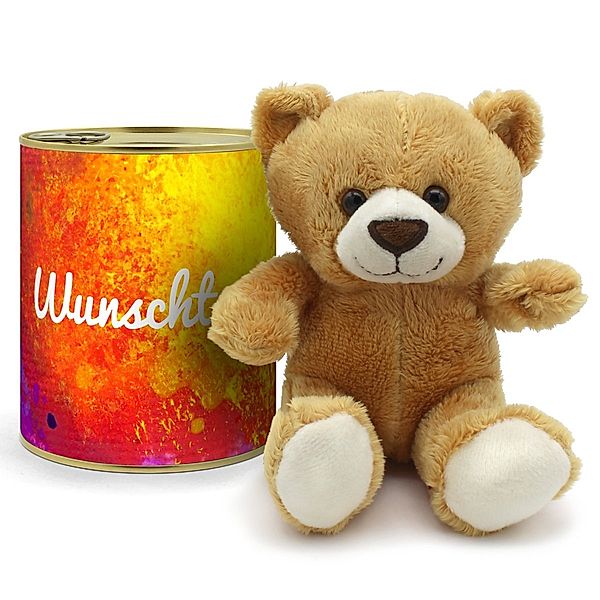 Personalisierte Geschenkdose - Teddybär (Motiv: Colorpaint)