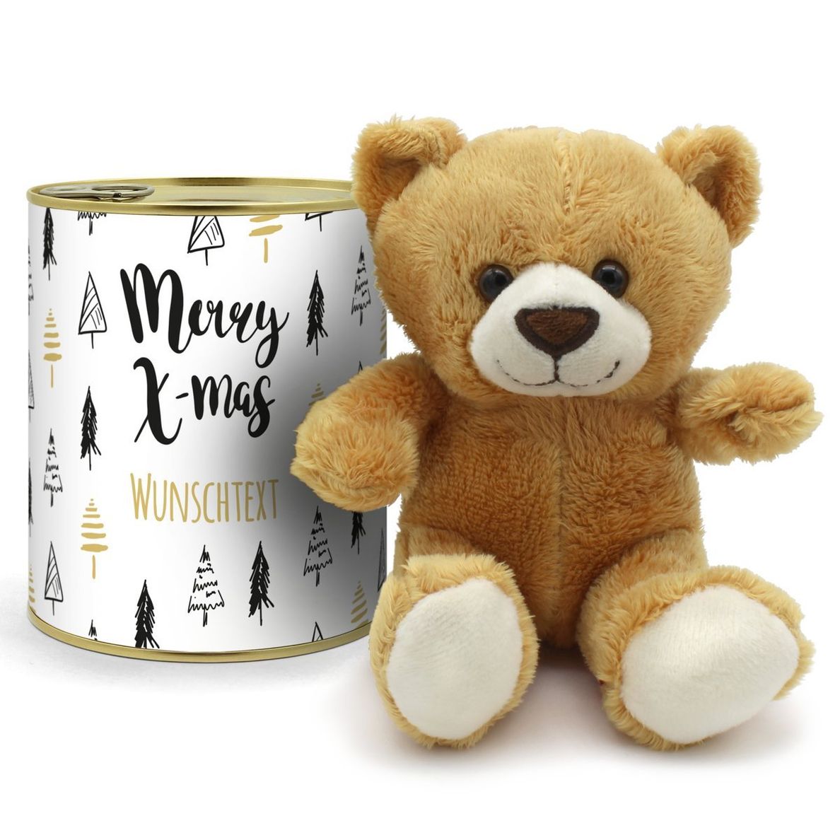 Personalisierte Geschenkdose - Teddybär Motiv: Merry X-Mas | Weltbild.de