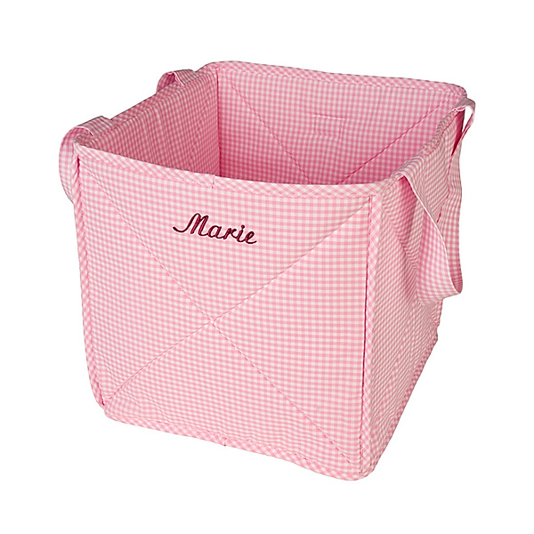 Lakaro Personalisierte Spielzeutasche UNI rosa (Farbe: weiss)