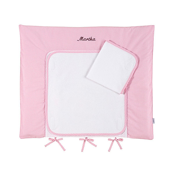 Lakaro Personalisierte Wickelauflage rosa (Farbe: pink)