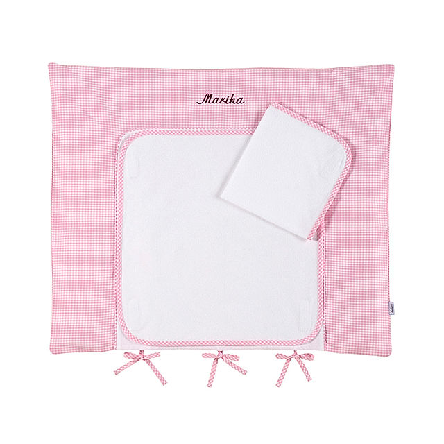 Personalisierte Wickelauflage rosa Farbe: rosa kaufen