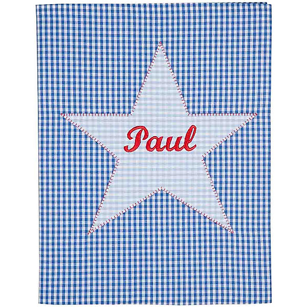 paula & ferdinand Personalisierte Zeugnismappe VICHY STERN royalblau (Farbe: rot)