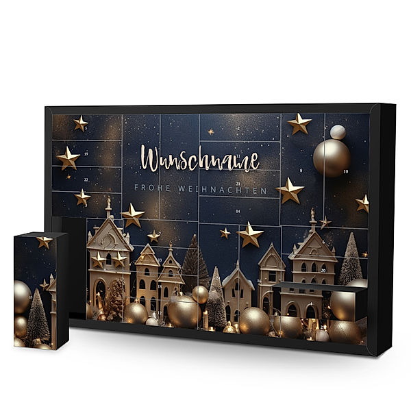 Personalisierter Adventskalender 24 Schachteln (Motiv: Christmas Ambiente)