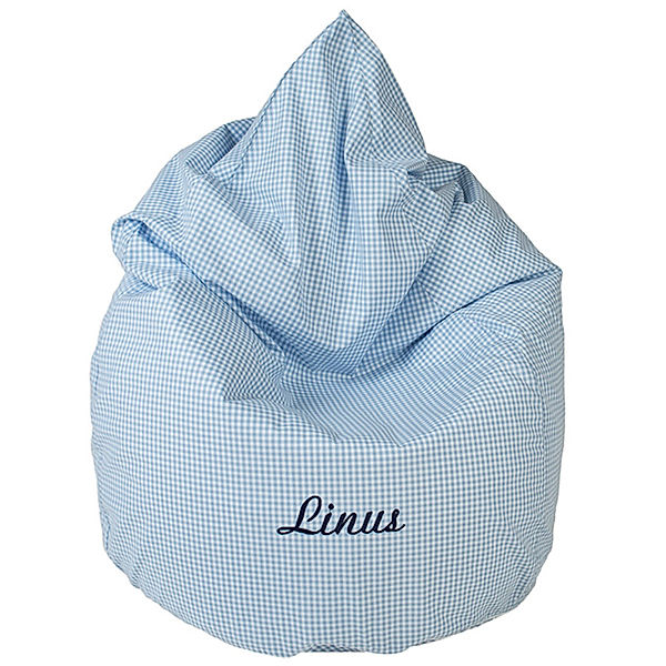 Lakaro Personalisierter Junior-Sitzsack UNI hellblau (Farbe: weiss)