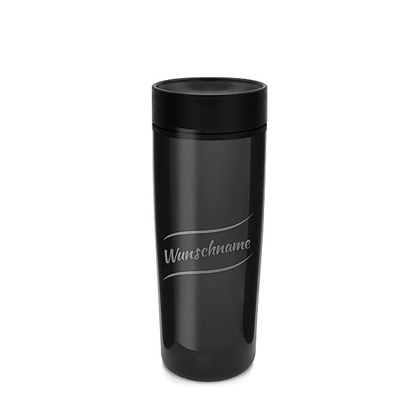 Personalisierter Thermobecher, 430 ml (Motiv: Namen-Welle 1 Zeile)